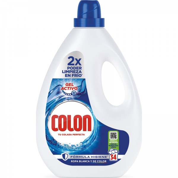 Colon Detergente gel Activo blancura Impecable 34 dosis